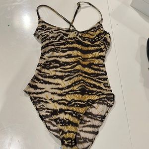 Vintage tiger print animal dolce &gabbana bathing suit